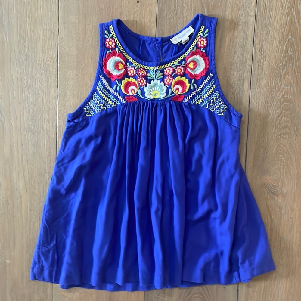 Girl's Embroidered Sleeveless Top- size YM